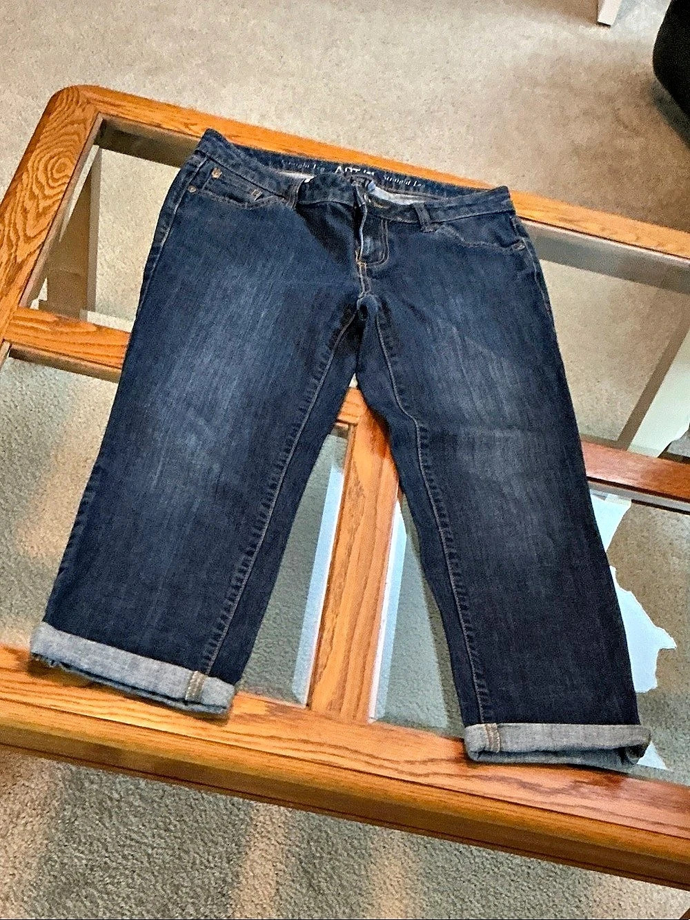 APT 9 Straight Leg Modern Fit Jeans in Blue